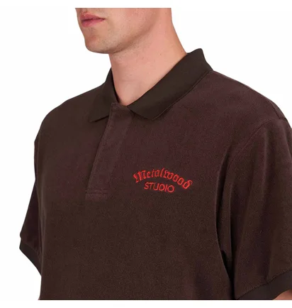 Metalwood Medieval Terry Polo (Braun / Rot)