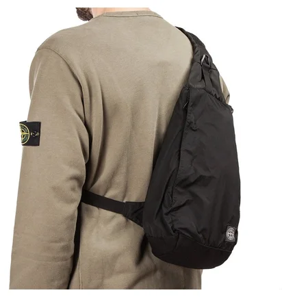 Stone Island GD Compact Nylon One-Shoulder (Schwarz)