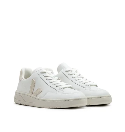 Veja WMNS V-12 Leather (Weiß / Beige)