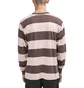 Chrystie NYC Stripe Logo Longsleeve (Rosa / Braun)