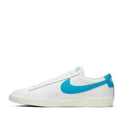 Nike Blazer Low Leather (Weiß / Hellblau)