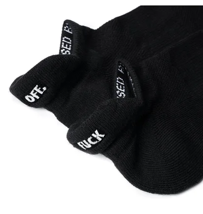 Raised by Wolves Fuck Off Running Socks (Schwarz)