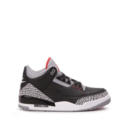 Air Jordan 3 Retro OG GS 'Black Cement' (Schwarz / Grau / Rot)