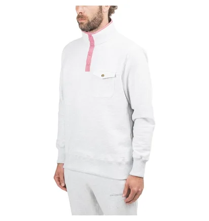 Aimé Leon Dore Half Button Sweatshirt (Hellgrau)
