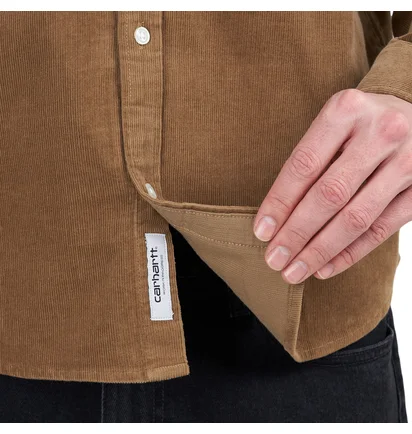 Carhartt WIP L/S Madison Fine Cord Shirt (Braun)