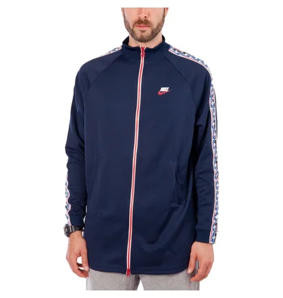 Nike NSW Taped Track Jacket Poly (Dunkelblau / Weißl)