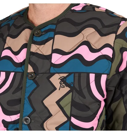 Parra Gem Stone Pattern Quilted Jacket (Multi)