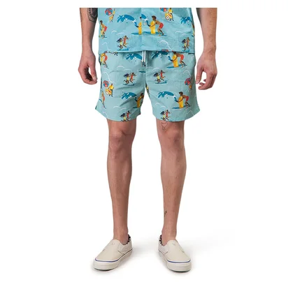 Aimé Leon Dore Block Party Swim Trunks (Blau)
