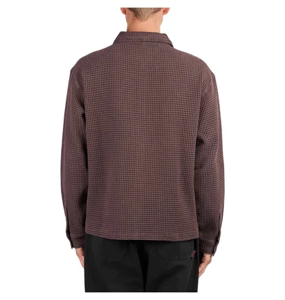 Brain Dead Waffle Button Front Shirt (Braun)