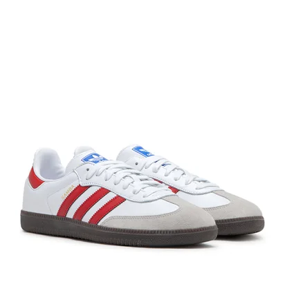 adidas Samba OG (Weiß / Rot / Grau)
