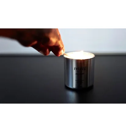 retaW Fragrance Candle 'Allen' (Metallic Silver)