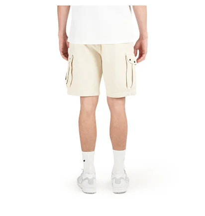 Stone Island Cotton Fleece Bermuda Cargo Shorts (Beige)