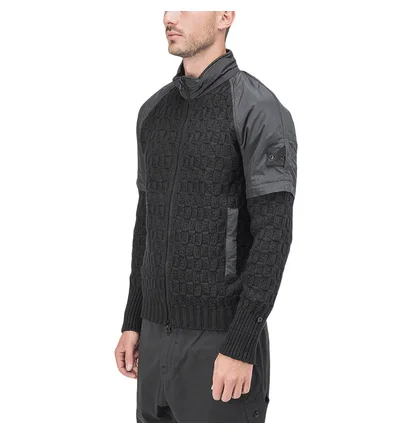 Stone Island Shadow Project Convertible Knit Jacket (Schwarz)