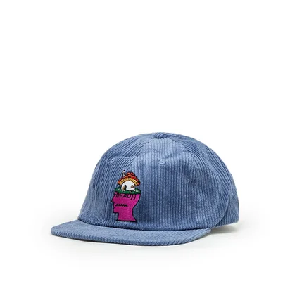 Brain Dead Mushroom Head Cord Six Panel Hat (Blau)