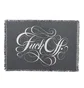 Raised by Wolves Fuck Off Throw Blanket (Schwarz)