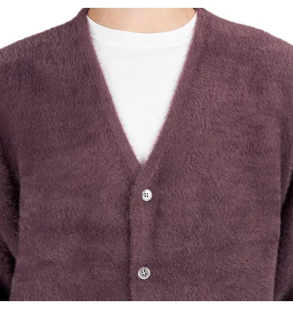 Stüssy Shaggy Cardigan (Aubergine)