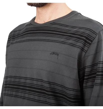 Stüssy Travis LS Crew (Dunkelgrau)