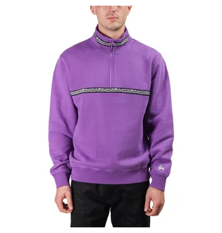 Stüssy Woven Tape Mock Neck (Lila)