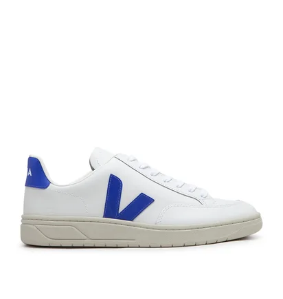 Veja V-12 Leather (Weiß / Blau)