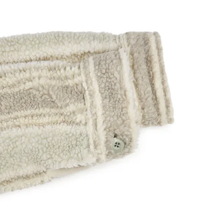 stüssy stripe sherpa shirt (natural)