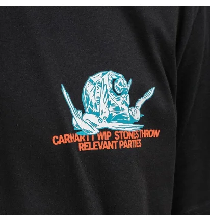 Carhartt WIP x Relevant Parties Stones Throw T-Shirt (Schwarz)