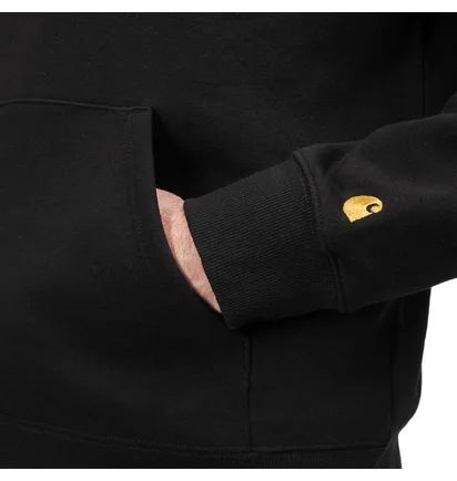 Carhartt WIP Chase Neck Zip Sweatshirt (Schwarz / Gold)