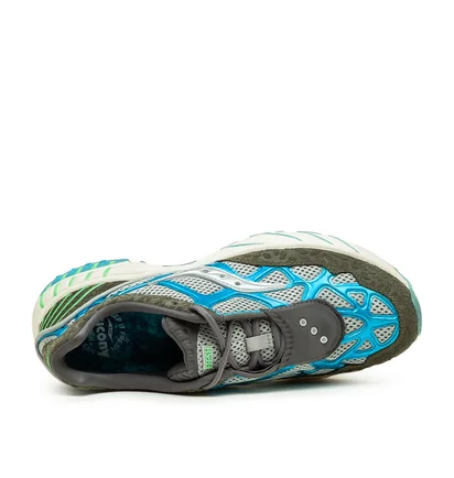 Saucony x Fresh Rags Grid Web (Schwarz / Grau / Blau)