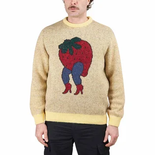 by Parra Stupid Strawberry Knitted Pullover (Gelb)