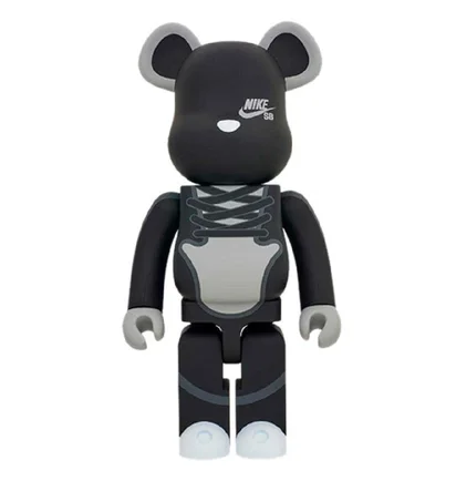 Medicom 1000% Nike SB Be@rbrick Toy (Schwarz)