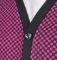 Pleasures Alliance Checkered Cardigan (Lila / Schwarz)