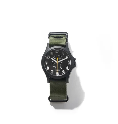 Brain Dead x Timex Watch (Schwarz / Gelb / Olive)