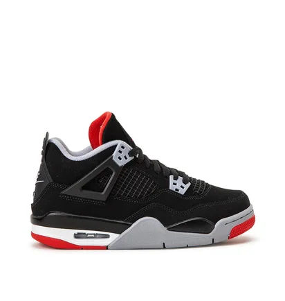 Air Jordan 4 Retro (GS) 'Black Cement' (Schwarz / Rot)