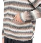 Obey Reggie Zip Up Cardigan Sweater (Braun / Beige)