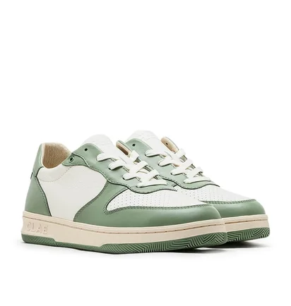 Clae Malone Menta Leather Off-White (Oliv / Weiss)