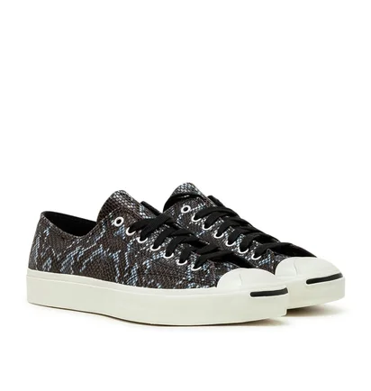 Converse Jack Purcell OX Archive Reptile Low (Schwarz / Blau)