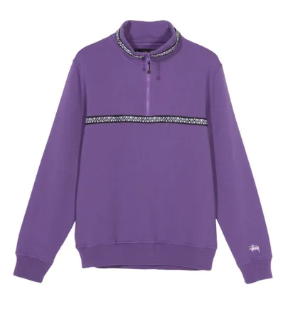 Stüssy Woven Tape Mock Neck (Lila)