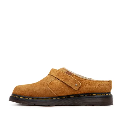 Dr. Martens Isham Faux Shearling Lined Suede Mules (Braun)