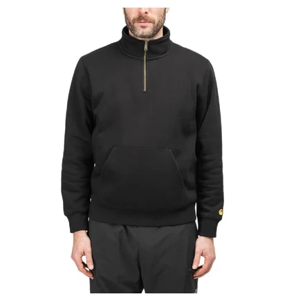 Carhartt WIP Chase Neck Zip Sweatshirt (Schwarz / Gold)