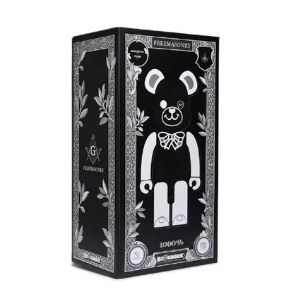 Medicom 1000% Freemasonry x Fragment Design Be@rbrick Toy (Schwarz)