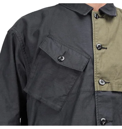 Neighborhood Combat LS Shirt (Schwarz / Oliv)