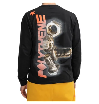 Polythene* Optics Bolt Print Longsleeve (Schwarz / Orange)