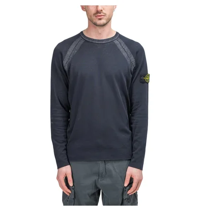 Stone Island Reversible Knit Pullover (Navy)