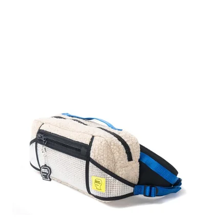 Brain Dead Sherpa Rush Hour Fanny Pack Bag (Cream / Blau)