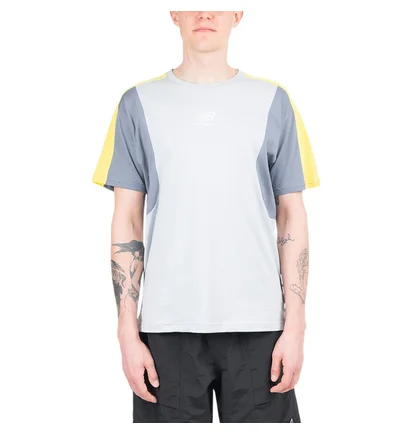 New Balance Athletics Color Block T-Shirt (Blau / Gelb)