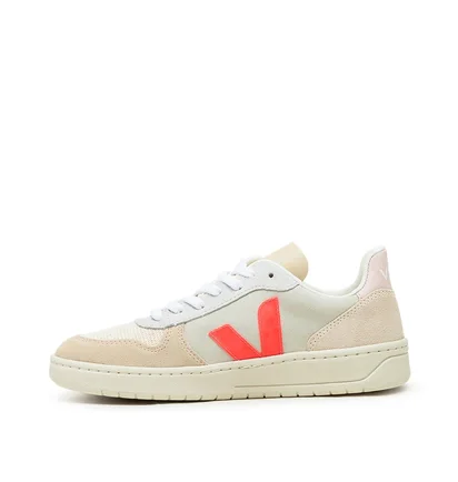 Veja WMNS V-10 Suede (Natural / Rosa)