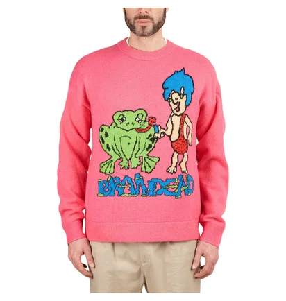 Brain Dead Buddies Sweater (Fuchsia)