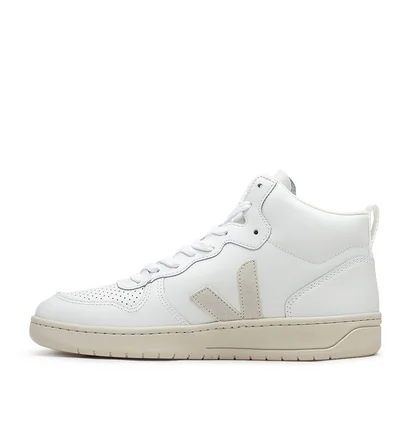 Veja V-15 Leather (Weiß / Beige)
