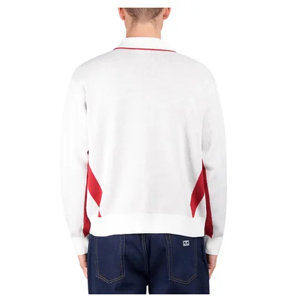 Obey Soccer Polo Sweater (Beige / Rot)