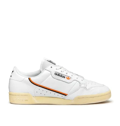 adidas Continental 80 (Weiß / Schwarz / Orange)