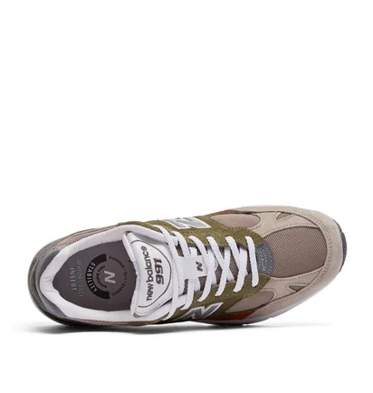 New Balance M991 NGO 'Made in England' (Nude / Grün / Orange)